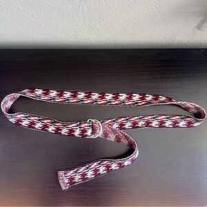 Isabel Marant knitted‎ cotton balknit belt in burgundy